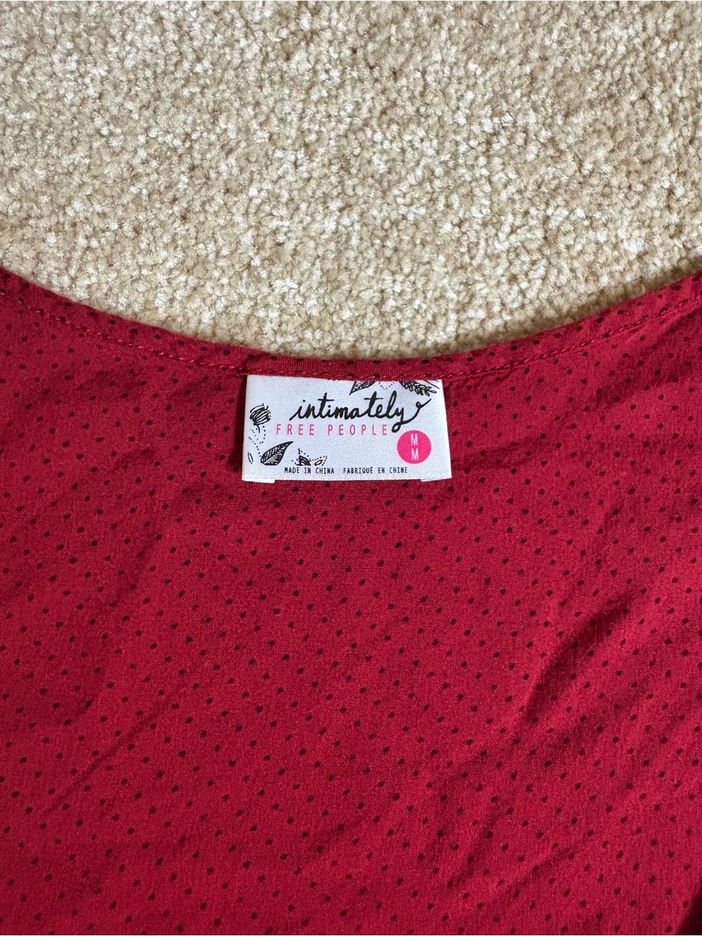 Free People Red trapeze slip dress - Picture 5 of 6
